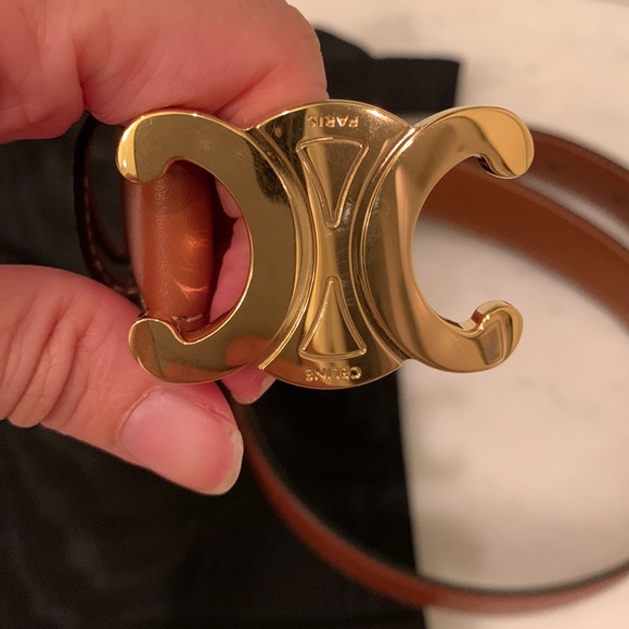 Celine Medium Triomphe natural belt - Picture 6 of 14